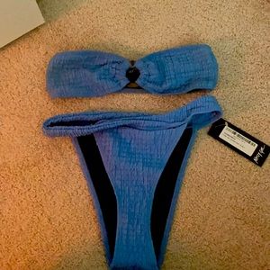 Nasty Gal high waisted strapless ring bikini set